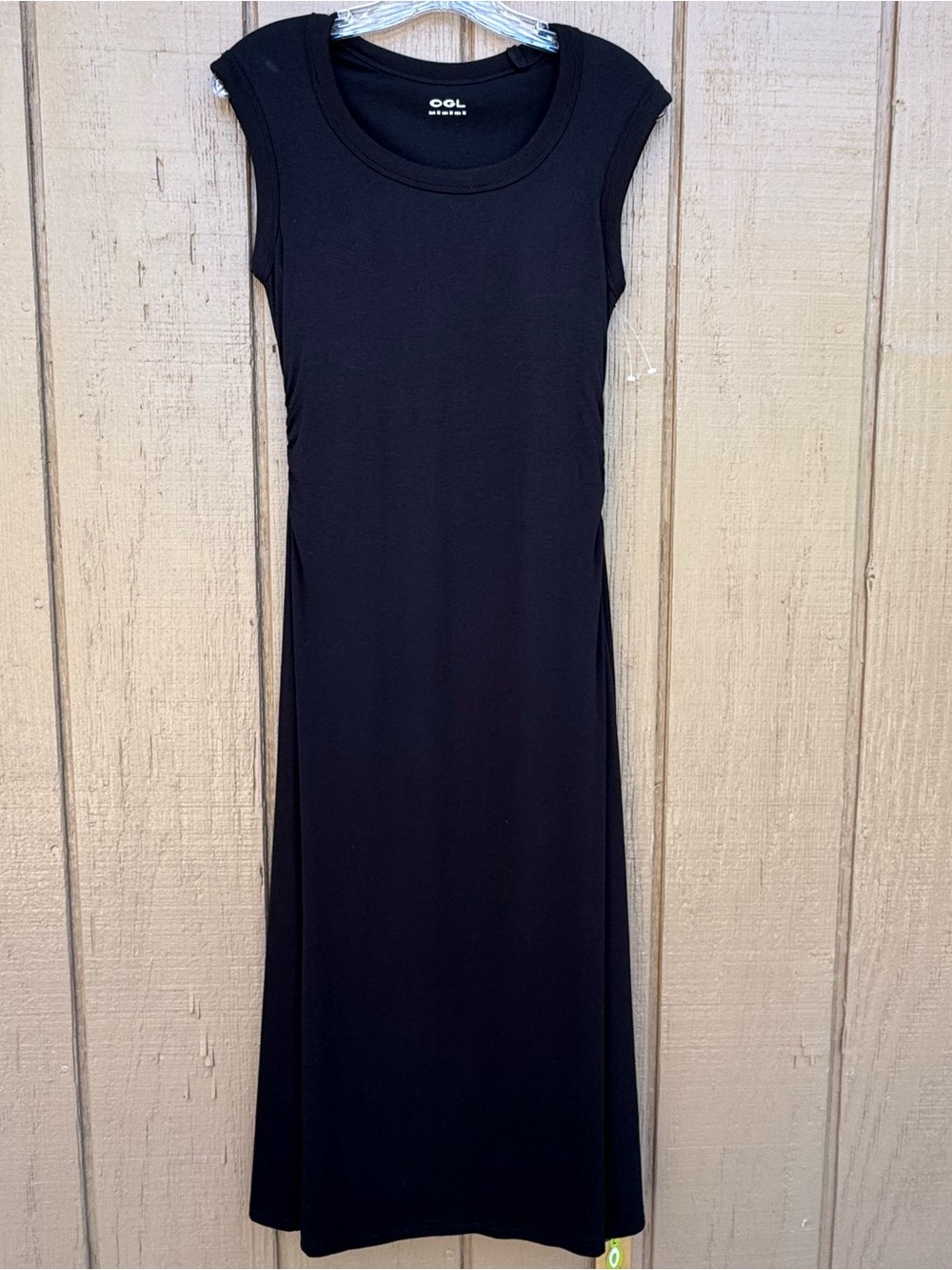 OGL Move Scoop Neck Side Ruched New Airy Brami Midi Dress NWT comfy minimalist